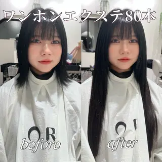 ロング HONO/韓国 ワンホン大阪エクステのヘアスタイル