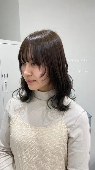 ミディアム カラー ヘアアレンジ ボブ /ニュアンス/ satomi🧸💖のヘアスタイル