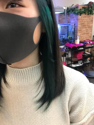 セミロング カラー 桧山 真のヘアスタイル