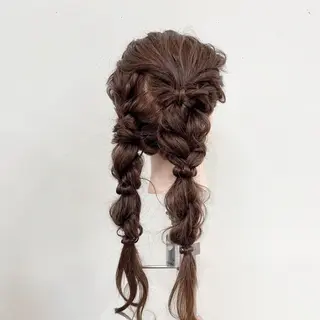 ロング ヘアアレンジ チョコレートカラー/ 𝐒𝐚𝐤𝐢のヘアスタイル