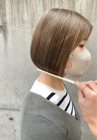 ショート カラー レイヤーカット /透明感カラー西田のヘアスタイル