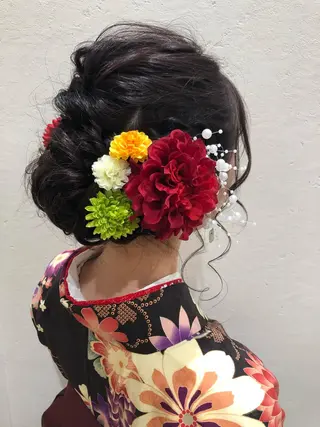 セミロング ヘアアレンジ 樋渡 侑希のヘアスタイル
