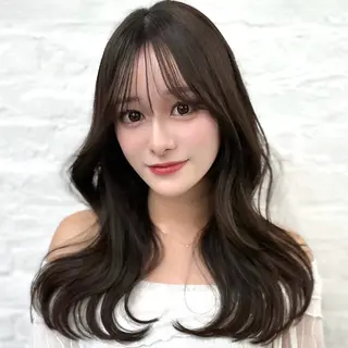 セミロング 前髪顔まわりカット 🌈中村海聖のヘアスタイル