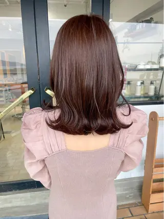 セミロング 藤本 静香のヘアスタイル