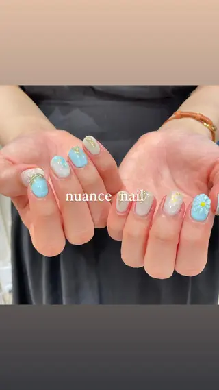 ネイル 淡色ネイル 🎀moeのネイルデザイン