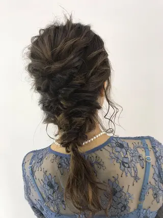 ロング ヘアアレンジ シアーベージュニスト 🥣大石亜里紗のヘアスタイル