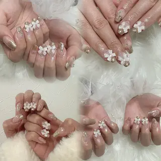 ネイル シュシュ 🎀 girly nailのネイルデザイン
