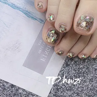 ショート めぐみのネイルサロン スタッフ練習のネイルデザイン