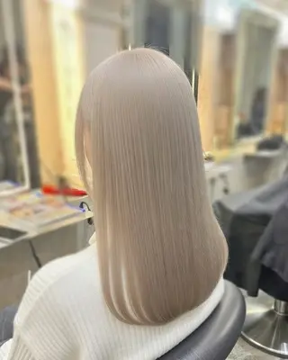 セミロング ケアブリーチ/ 髪質改善/垣尾颯大のヘアスタイル