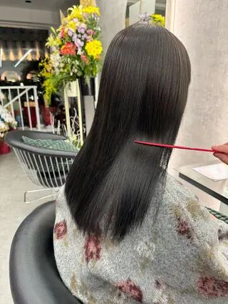 ロング カラー レイヤー&カラー 人気美容師倉崎涼のヘアスタイル