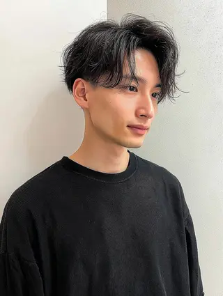 ミディアム パーマ メンズ Men's特化 ✂️ 垢抜けパーマ/宮澤蓮のヘアスタイル