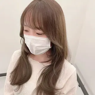 ロング 🌹ハッシュカット、 レイヤー韓国ヘア🌹のヘアスタイル