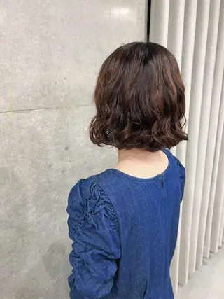 ショート パーマ ボブパーマコテ巻き風 パーマNo1深江秀平のヘアスタイル