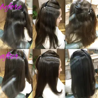 ロング パーマ ブリーチ縮毛矯正/ デサキ ショウヘイのヘアスタイル