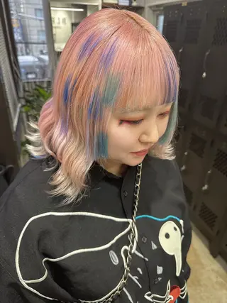 カラー ルシ🎨/ハイトーン デザイン/髪質改善のヘアスタイル