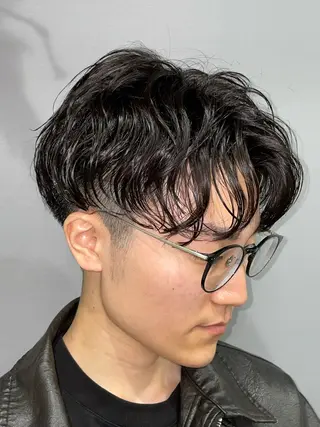 パーマ メンズ ボブモデル募集/ 青木亮太郎のヘアスタイル