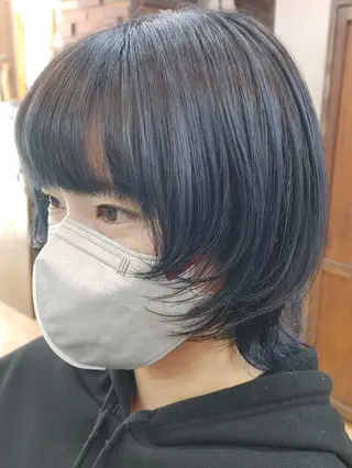 ミディアム カラー ボブパーマ/メンズ カワカミサトミ🐨のヘアスタイル