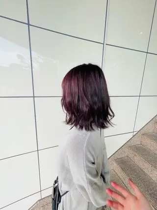 ミディアム 河田 日和のヘアスタイル