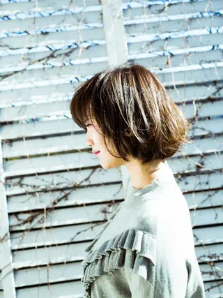 ショート カラー パーマ 池袋センターパート No.1 裕大のヘアスタイル