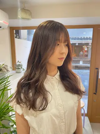 ロング カラー ヘアアレンジ 中堀 遥のヘアスタイル