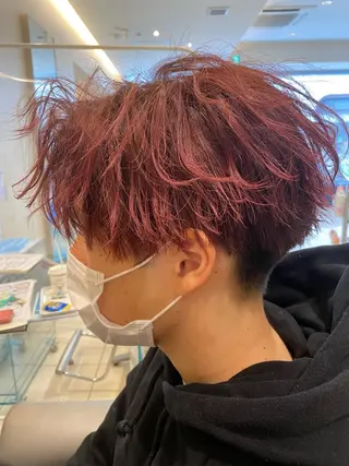 カラー メンズ メンズパーマ 副店長ユウタのヘアスタイル