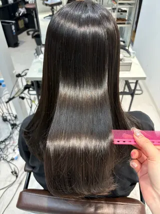 ロング カラー ninaアイドル前髪 ×透明感🎀のヘアスタイル