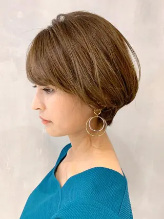 ショート カラー パーマ ヘアアレンジ ITbyALBUM 中野店のヘアスタイル