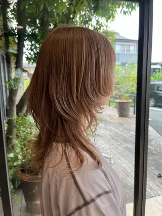 ロング 赤み消しカラー 🩵かりんのヘアスタイル