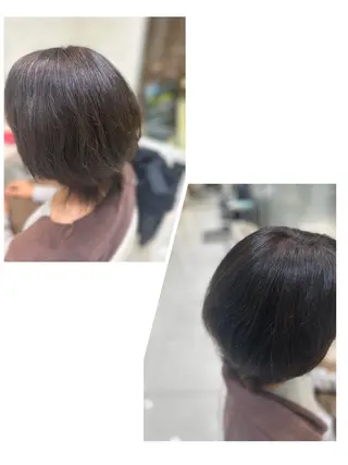 ミディアム カラー 縮毛矯正&髪質改善 西野のヘアスタイル