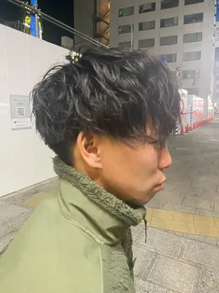 ショート パーマ メンズ 池西 佳穂のヘアスタイル