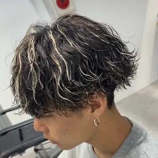 ミディアム カラー ヘアアレンジ メンズ fifth 石川 凪のヘアスタイル