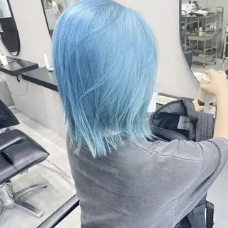 カラー ミディアム ♡韓国ヘア♡ ブリーチ✨ハイトーンのヘアスタイル