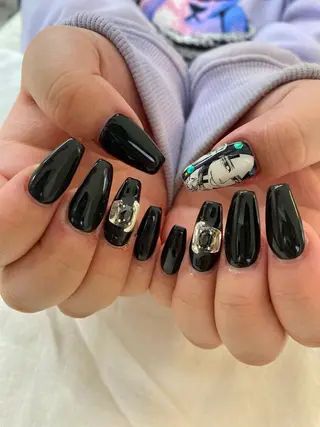 ロング 池袋痛ネイル Nok. 渡辺のネイルデザイン