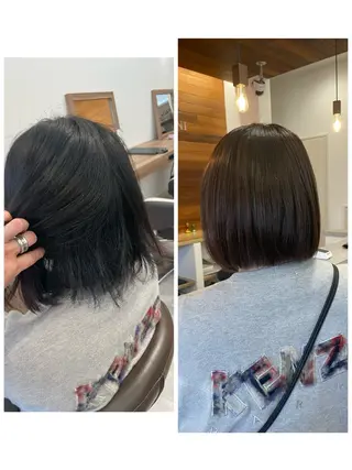 ミディアム パーマ やまこし 美裕樹のヘアスタイル