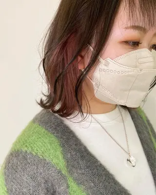 ミディアム カラー 駅チカ【ali'i】 アリイ花崎友美☘のヘアスタイル