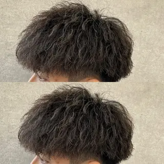 ショート カラー パーマ ヘアアレンジ メンズ キッズ 🔥メンズパーマ🔥 菅原楓のヘアスタイル