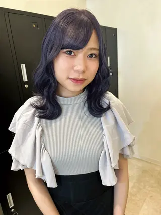 ミディアム カラー NAHO 🩵 透明感カラー🫧のヘアスタイル