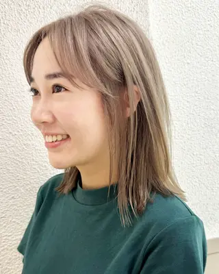 ミディアム カラー 当日予約🆗✂︎ ウエモト　タクのヘアスタイル