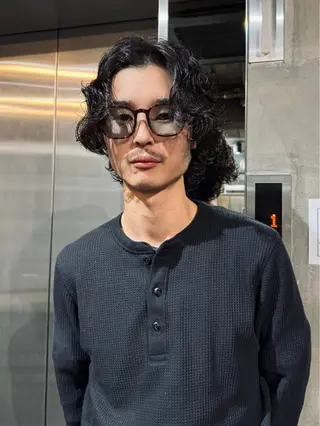 メンズ mahoメンズ/韓国 🦋センターパートのヘアスタイル