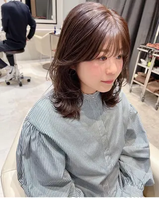 ミディアム パーマ K-two谷町❄️ hinaのヘアスタイル