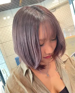 ショート カラー ‪るか/‪透明感 カラー/アレンジのヘアスタイル