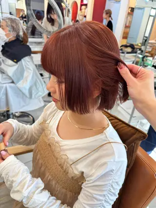 ショート カラー ayaka/暖色 /ニュアンスボブのヘアスタイル