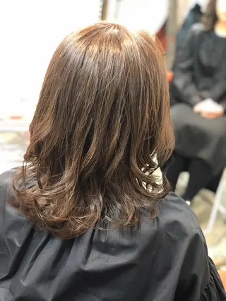 セミロング カラー carre hair 店長   中園　武士のヘアスタイル