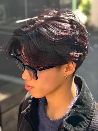 ショート カラー メンズ RAIA💎ケア ブリーチ＆パーマ💎のヘアスタイル