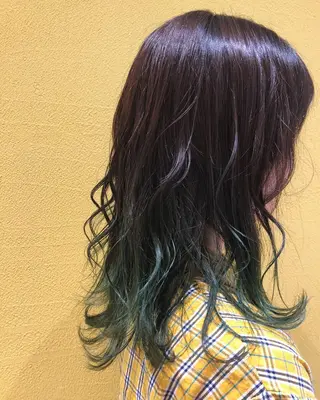 セミロング カラー sano sayakaのヘアスタイル