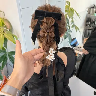 ミディアム ヘアアレンジ ブリーチなしカラー/ 髪質改善/寺門束のヘアスタイル