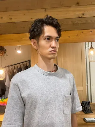 パーマ メンズ 竹内 柚子のヘアスタイル