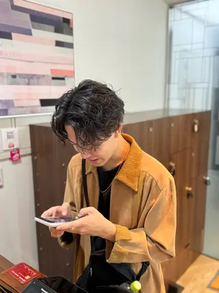 ショート パーマ ヘアアレンジ メンズ CHIC share salon所属・ちこ .のヘアスタイル