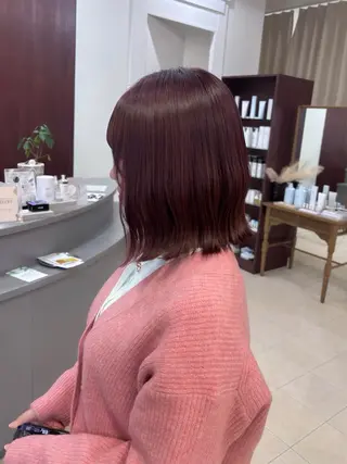 ミディアム alu yuinaのヘアスタイル