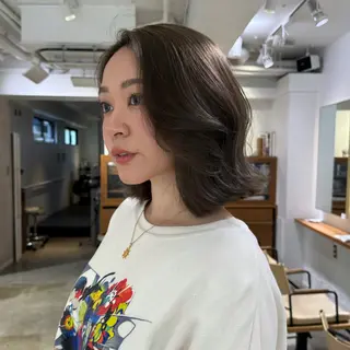 ミディアム カラー ナガミネアリサ/ 学芸大学/海外ヘアのヘアスタイル